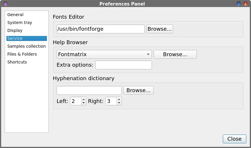 Font Matrix