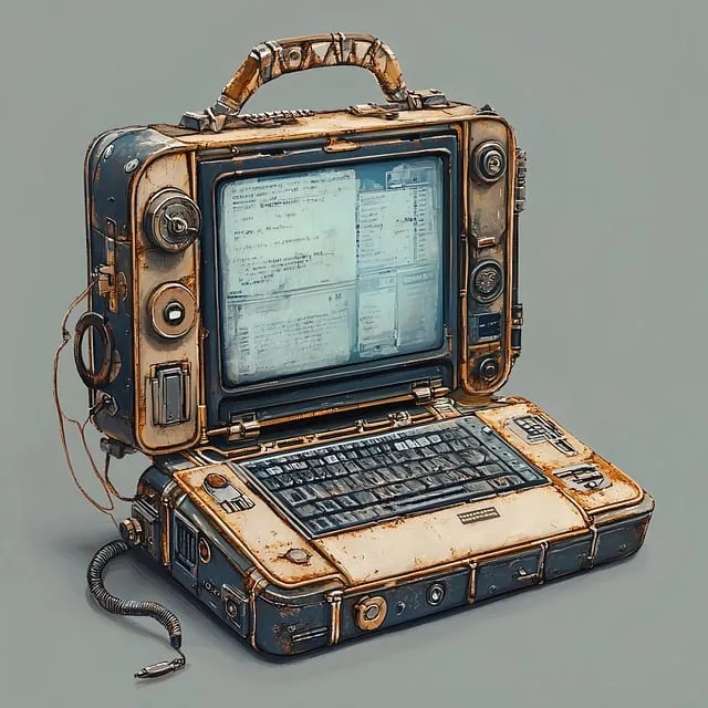 Computer in ancient-looking case