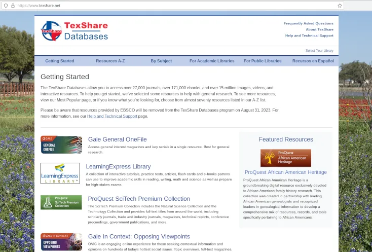 TexShare databases